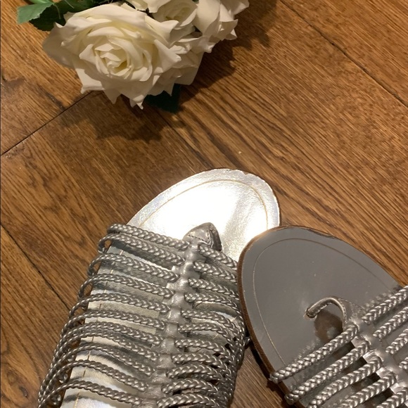 Aquazzura Shinny Silver Sandels Sandals